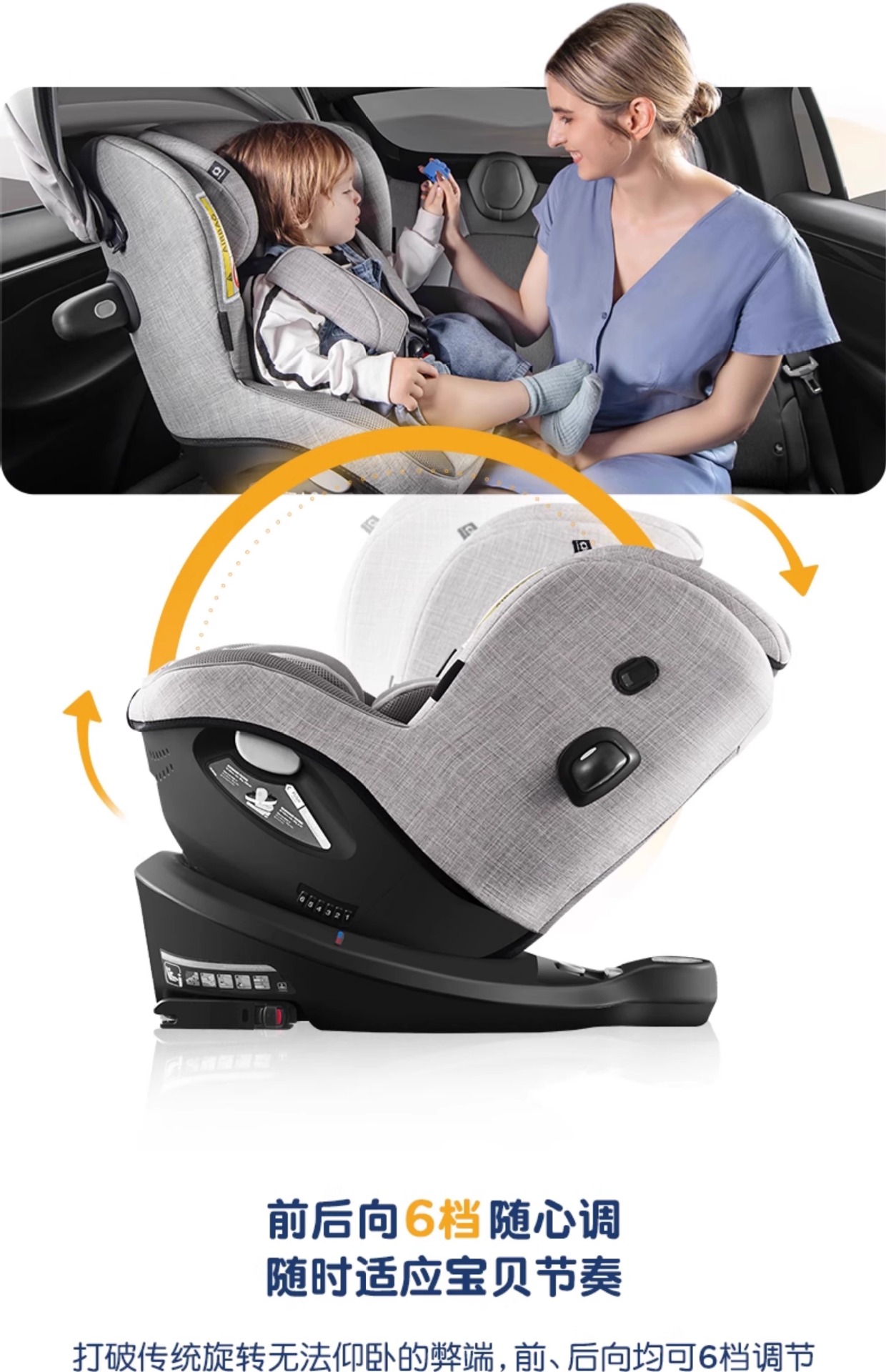Joie Kids Safety Seat Adac Car Car for 0-4 Years Old 360 Rotating Gyro Warrior Pro