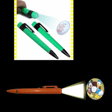 廠家批發LED塑膠投影燈筆可大面積印刷各種圖案LOGO