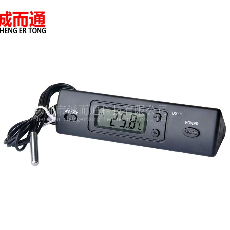 DS-1 Большой экран Термометр Часы Встроенный аквариум Холодильный холодильник Электронный термометр Цифровой дисплей Водонепроницаемый