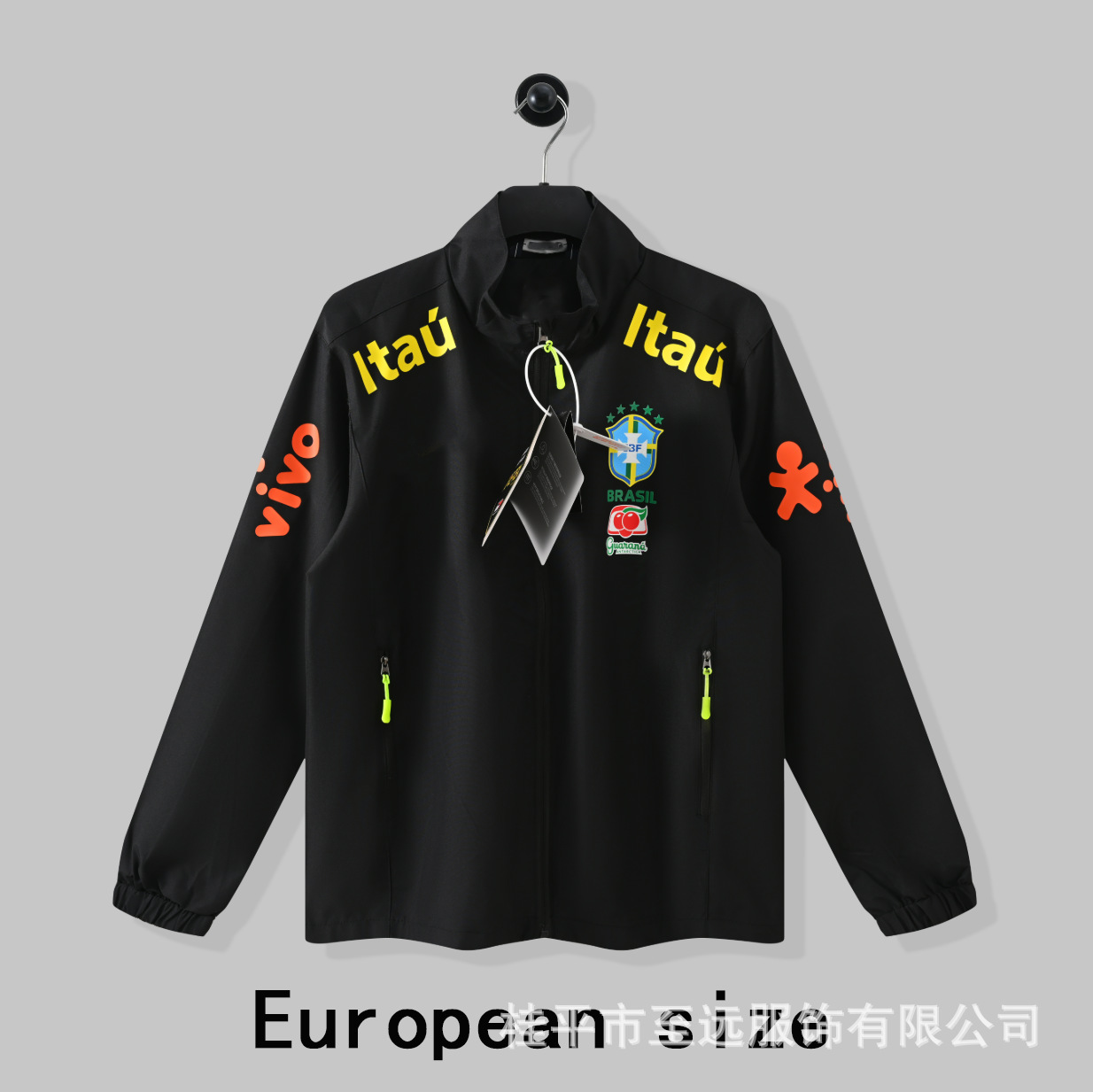 Brasileño chaqueta de asalto con capuchón, abrigo a prueba de viento, abrigo a prueba de agua, fábrica de fuentes deportivas, ropa de entrenamiento de fútbol al por mayor image 17
