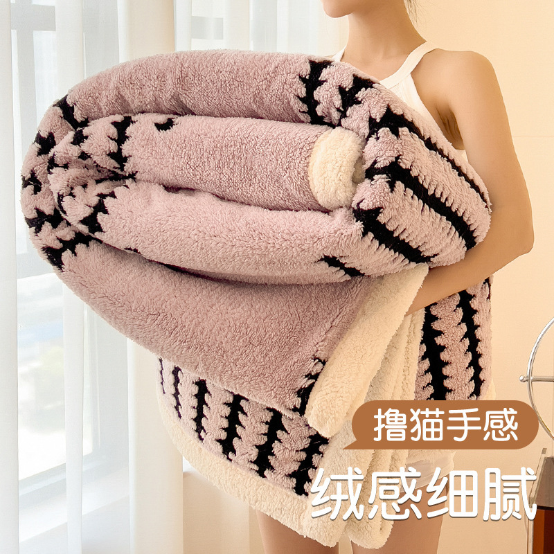 Torre de almuerzo mantas mantas de oficina siesta mantas de almuerzo individual mantas de aire acondicionado mantas de cordero de coral vello sofá cubierta mantas