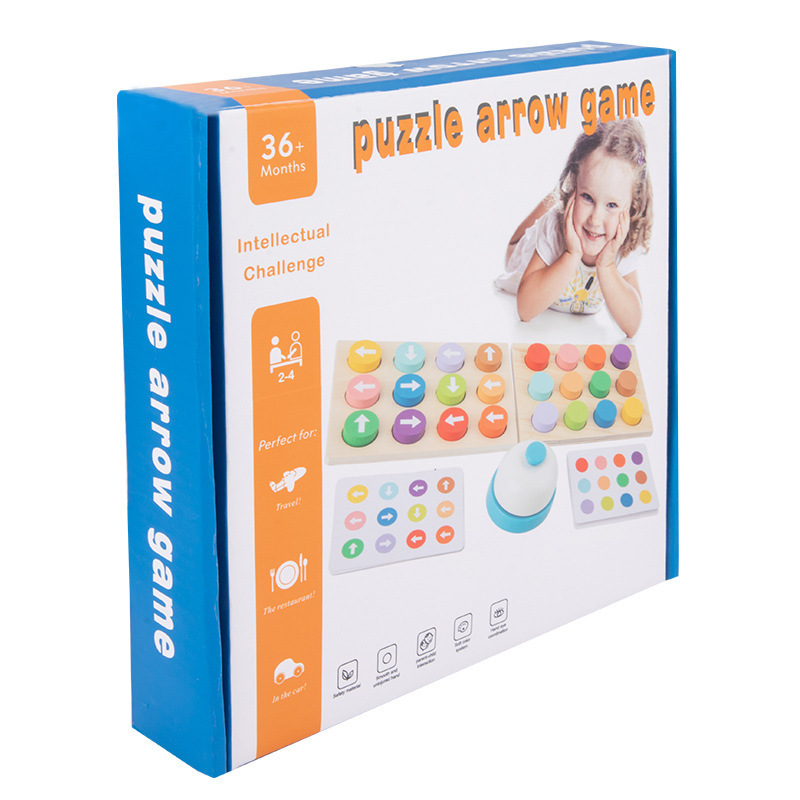 Juego de combinación de colores de flecha para niños personalizados, bloques de construcción, batalla de dirección, juguetes de entrenamiento de concentración de atención