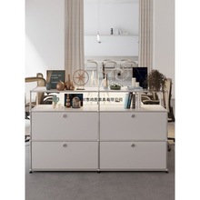 中古usm不锈钢餐边柜现代北欧家用客厅装饰轻奢收纳柜置物柜