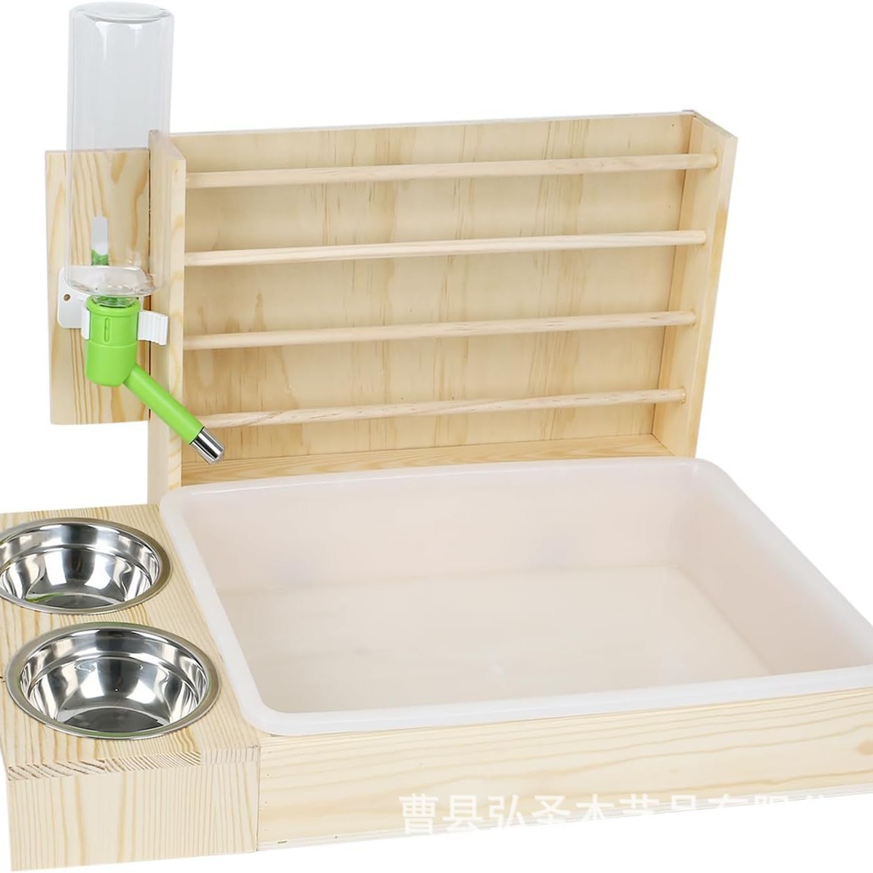 Estante de paja de madera para conejo, lavabo para comer, estante de paja para conejo, estante de paja para mi vecino Totoro, estante de paja vertical, estante de alimentación de hierba divertido multiusos en stock