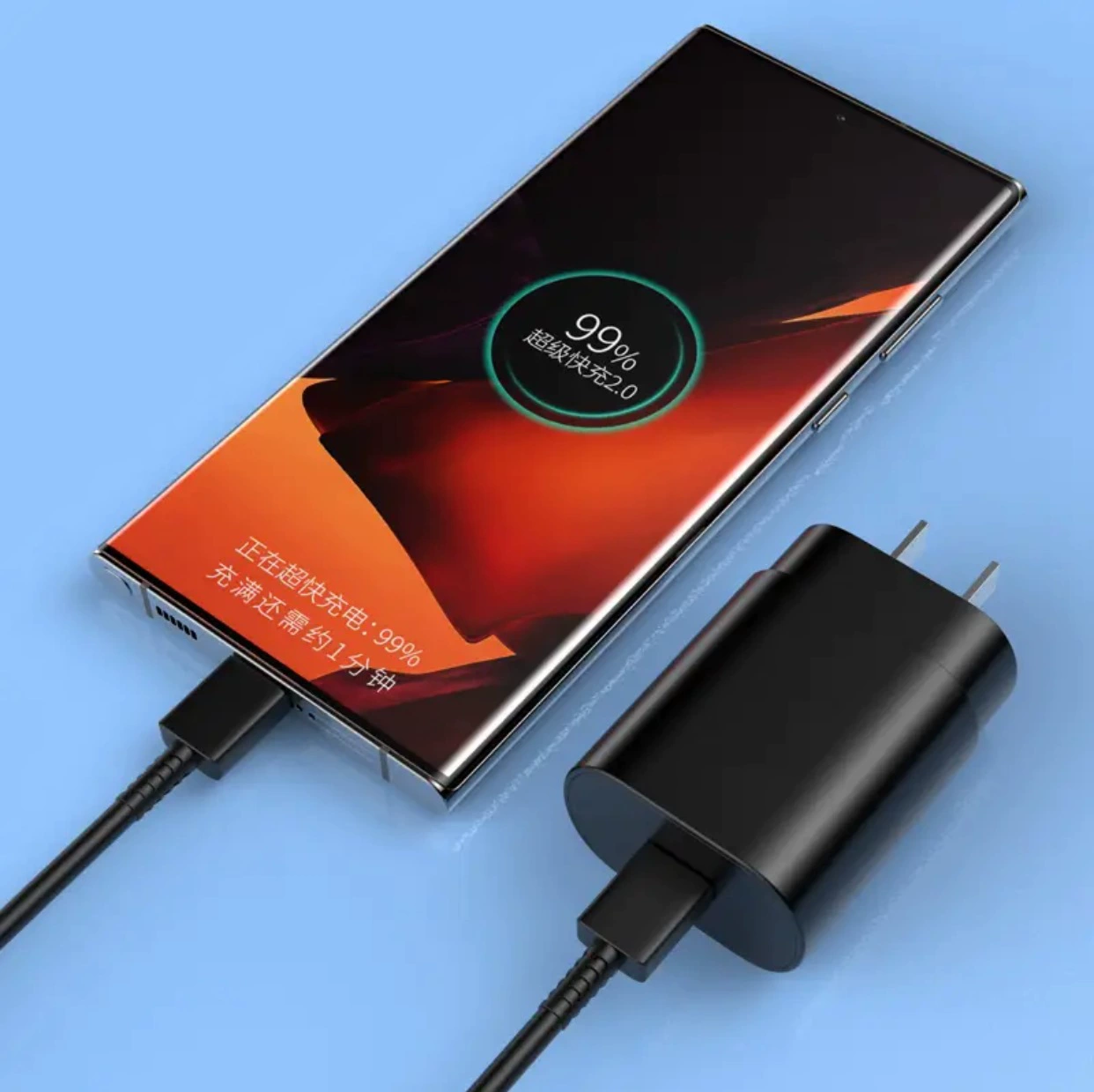 Подходящий для зарядного устройства Samsung PD25W сверхбыстрая зарядка Samsung s24 Note10 Европейские правила набор кабелей данных