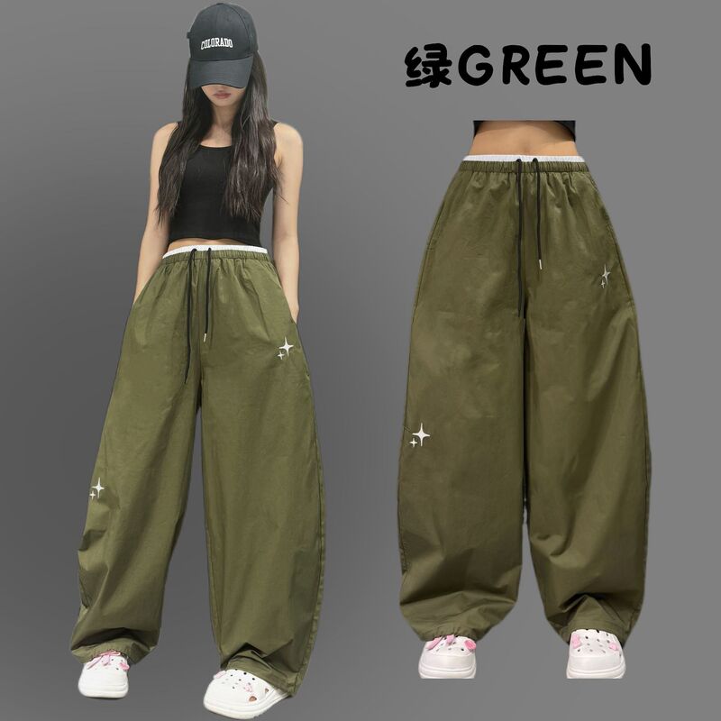 SCK トレンド ダブルウエストパンツ ワイドレッグ カジュアルパンツ 2561 快適薄手スタイル|undefined