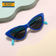 新款儿童时尚偏光太阳镜户外遮阳防紫外线墨镜倒三角猫眼镜 S8333