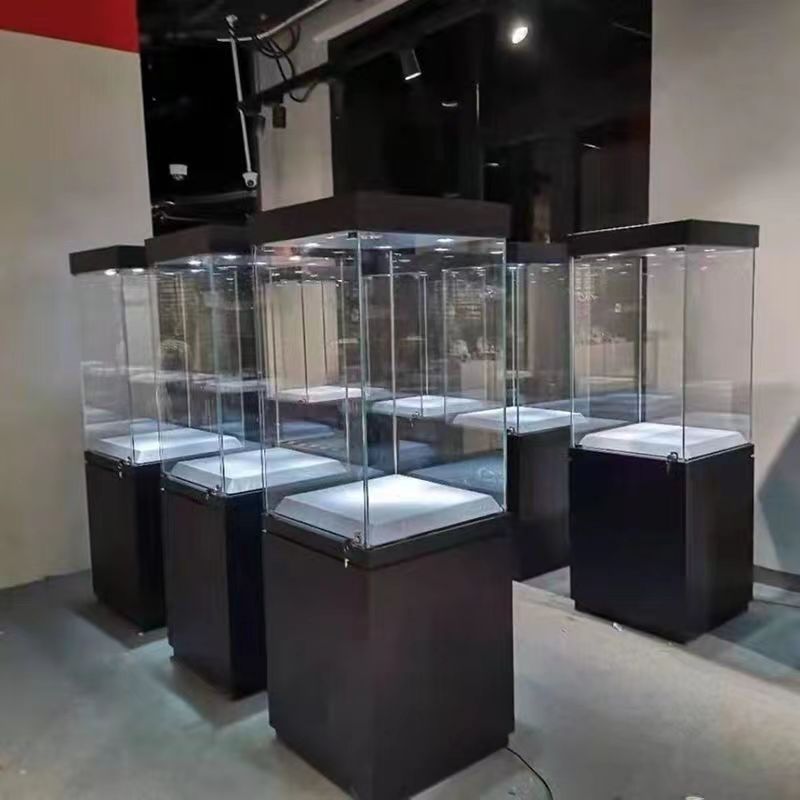 博物馆展柜瓷器精品木质展示柜独立珠宝首饰玻璃柜台展览柜台