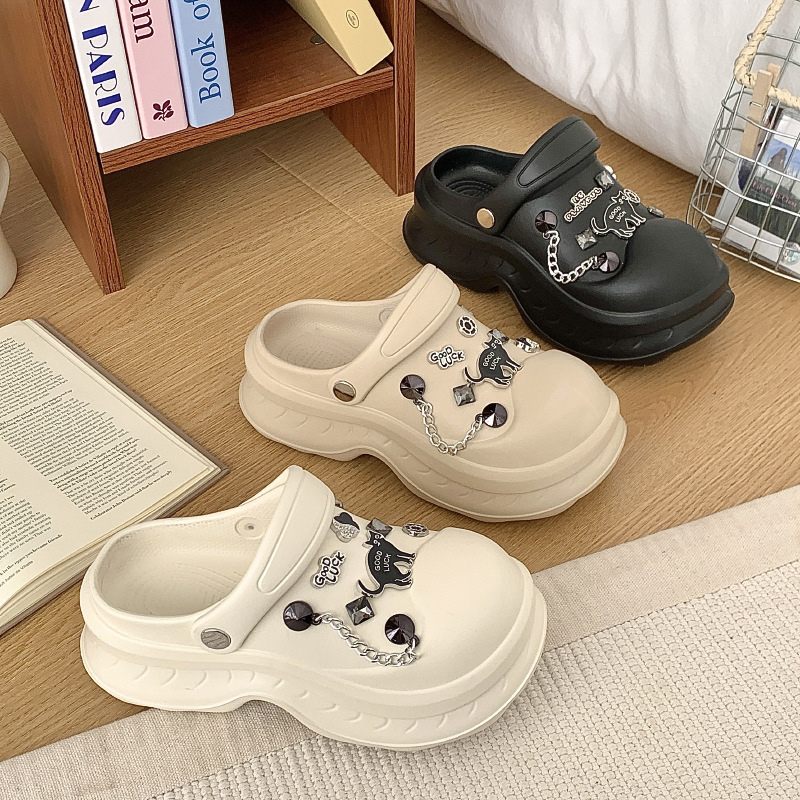Clearance Sale: Women's Summer New Fashion Clogs with Rhinestones, Cat Chain, Sweet and Cool Style, Soft Sole, Non-Slip, Dual-Wear Sandals Clearance Sale: Women's Summer New Fashion Clogs with Rhinestones, Cat Chain, Sweet and Cool Style, Soft Sole, Non-Slip, Dual-Wear Sandals