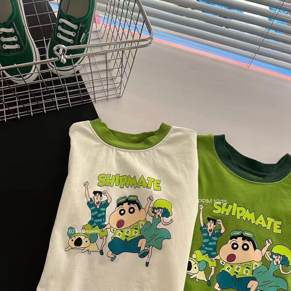 Cotton summer children's cartoon short sleeve T-shirt for boys with…