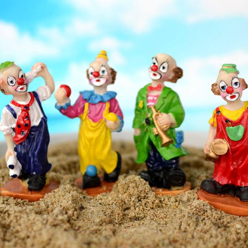 厂家直销树脂工艺品、心理咨询配件之沙具人物、四款小丑A-851
