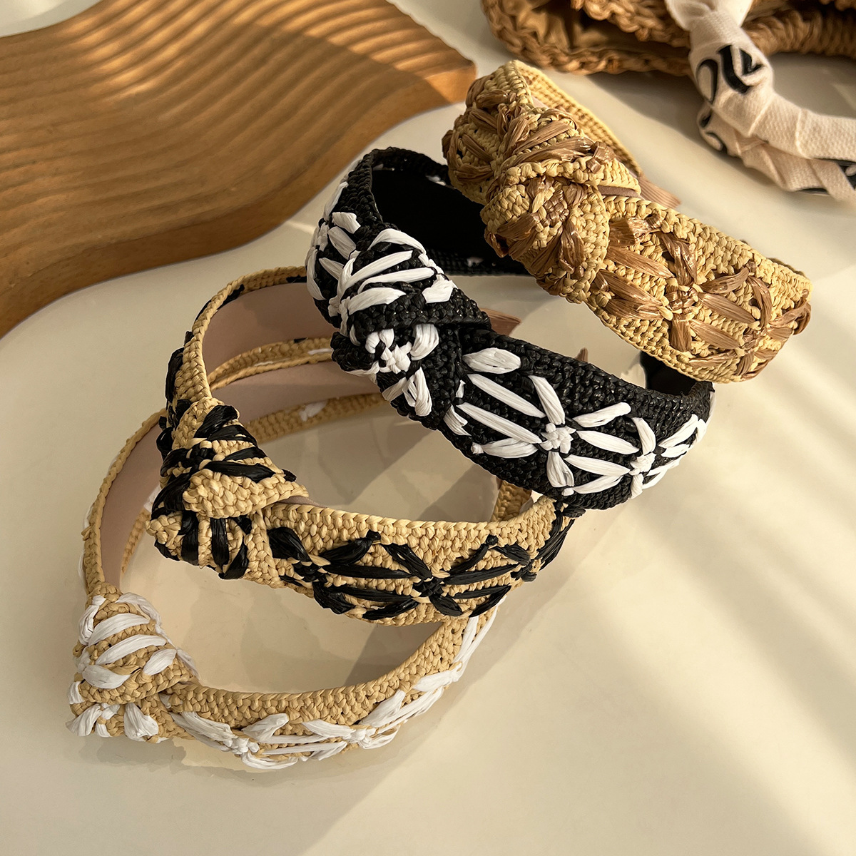 50g Weight Hair Band Hair Accessories Type 1 Piece Quantity Casual, Outdoor Occasion Cloth Material Knot Pattern All Seasons Season Women's Gender Vintage Style, Classic Style Style Vintage Style Classic Style Women's Knot Cloth Hair Band 14