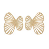 925 silver needle front and rear hanging hollow butterfly earrings design feels elegant petals double layer of wings cold air ear studs