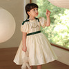 Summer dress, small princess costume with bow, puff sleeves, with embroidery, Lolita style, tutu skirt