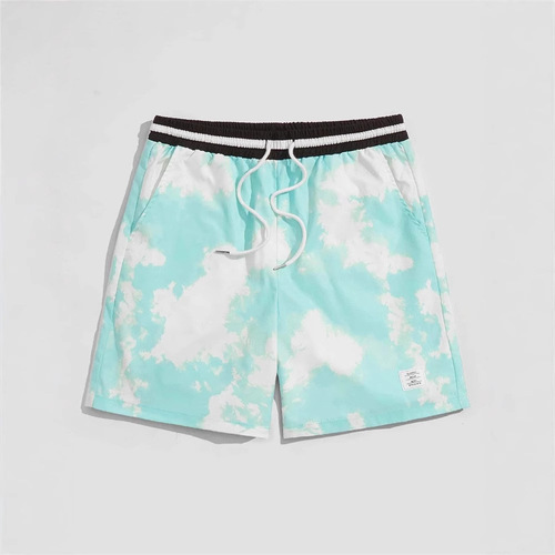 Summer Basic Casual Men's Simple Multicolor Leisure Hawaiian Beach Pants