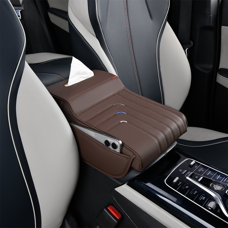 Universal – Armrest box pad Box Pad Memory - brown
