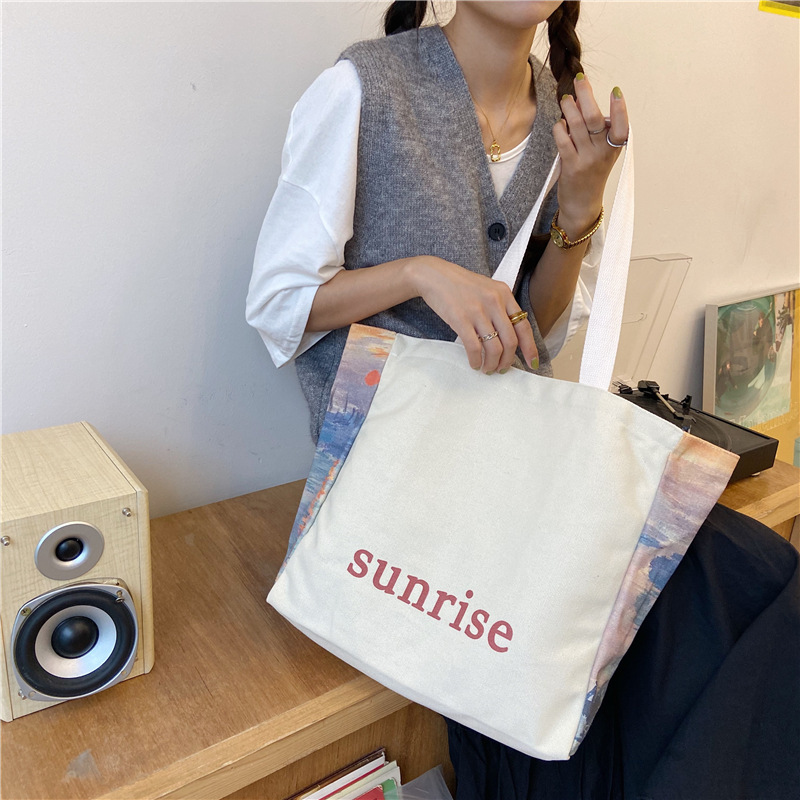 【 In Stock 】09251 Japanese-style simple design large-capacity student single-shoulder bag, Korean-style Instagram shopping bag undefined