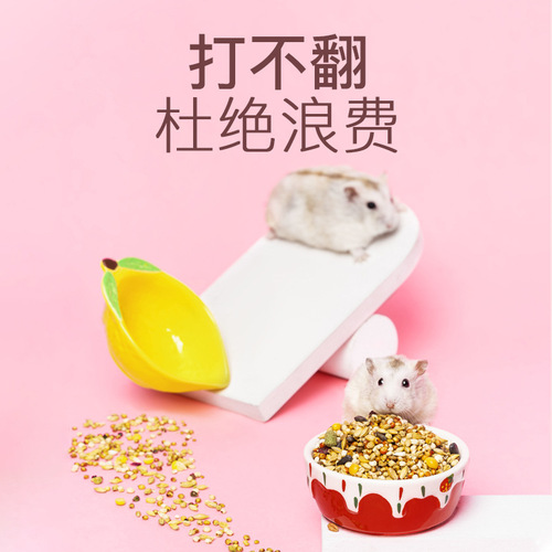 YEE pet ceramic basin, hamster, chinchilla, rat, golden bear, eating bowl, anti-knock over small pet rice bowl, food basin