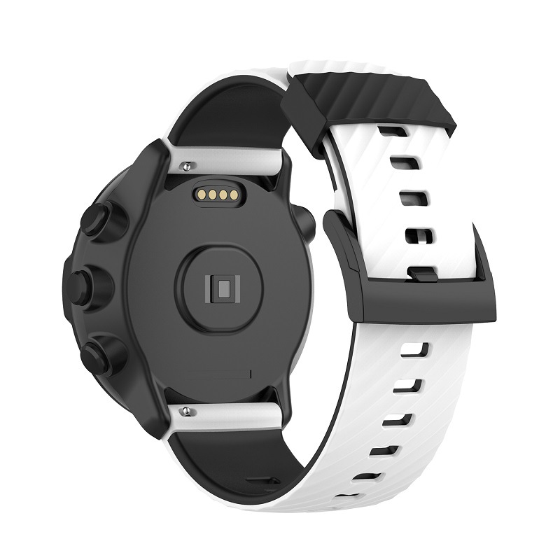 Adecuado para la correa de silicona Suunto 7 songtuo 9 Suunto Spartan Sport correa de pegamento de dos colores