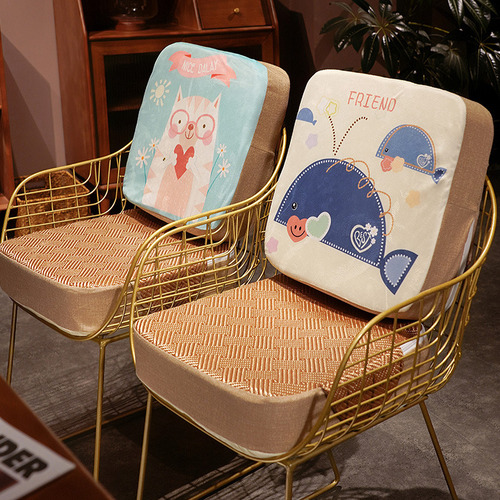 Children's Cartoon Height Increasing Pad Thickened and Elevated Sponge Seat Cushion for Primary School Students and Toddlers All-Season Universal Dining Chair Pad