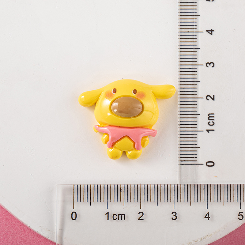 Brillante dulce lindo melodía resina accesorios DIY crema pegamento resina de dibujos animados niños horquilla material hecho a mano