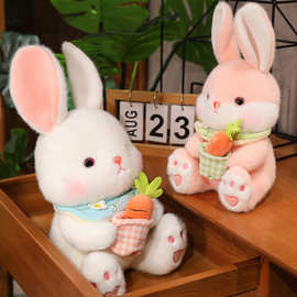兔子毛绒玩具网红可爱小白兔公仔胡萝卜娃娃儿童安抚玩偶女生礼物