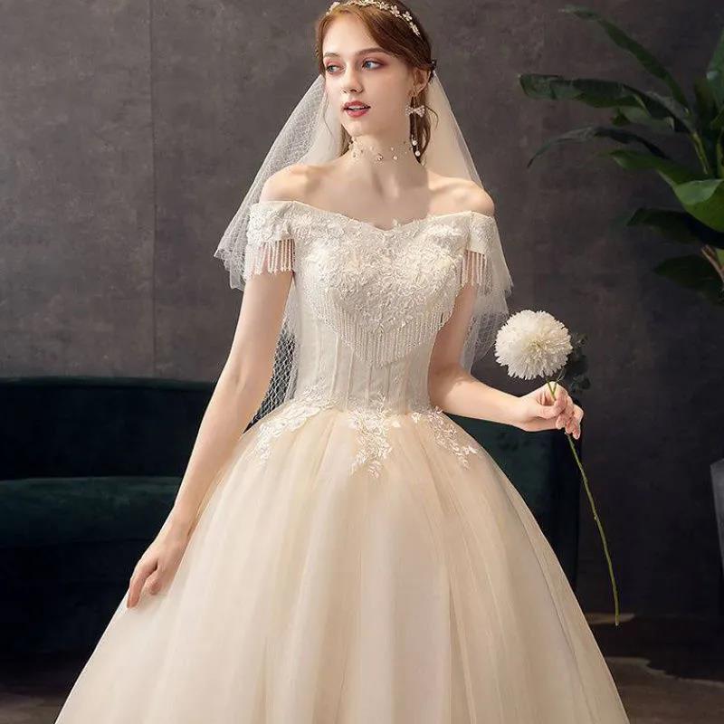 2026 New Style Main Wedding Dress, Elegant Forest Style, Dreamy Princess Bride, French-Style Light Tulle, Simple and Grand, Slimming Effect for Women 2026 New Style Main Wedding Dress, Elegant Forest Style, Dreamy Princess Bride, French-Style Light Tulle, Simple and Grand, Slimming Effect for Women