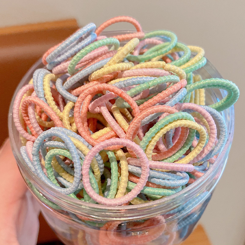 Banda de goma para niños no daña cabello de niña bebé elástico pulgar anillo para el cabello de bebé cuerda de la cabeza banda de goma adornamiento para el cabello