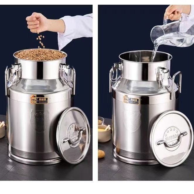 [E-commerce mayorista] barril de sellado de acero inoxidable, barril de aceite comestible, barril de arroz, barril comercial