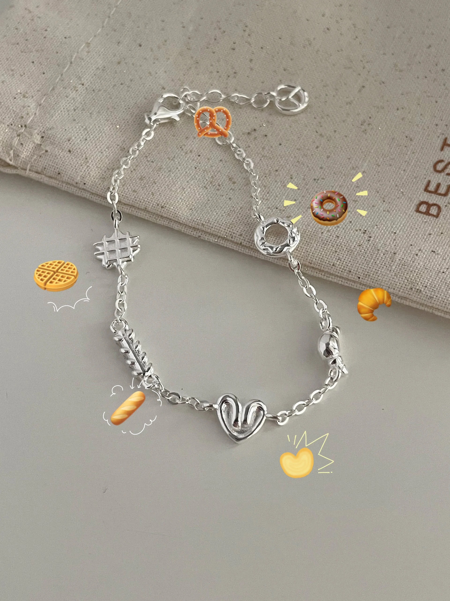 9g Weight 925 Sterling Silver Pendant Material 925 Sterling Silver Bracelets Sweet