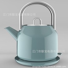 定制304不锈钢家用烧水壶自动断电水壶跨境防干烧孔雀蓝电热水壶