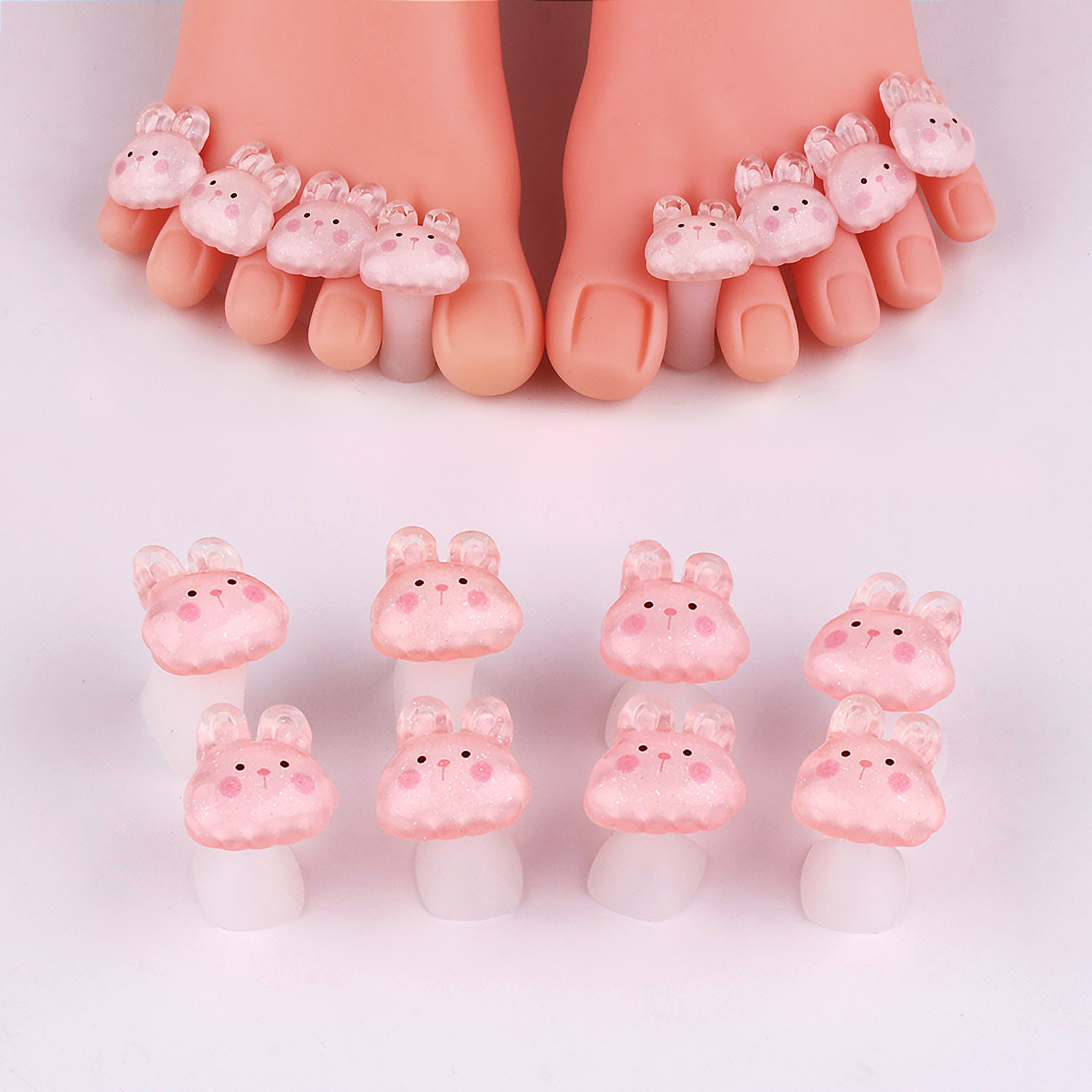 Divisor de dedos de silicona de uñas transfronterizo Divisor de dedos Flor estrella de cinco puntas Herramienta de uñas de dibujos animados Divisor de dedos