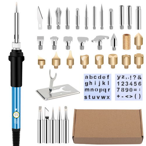 Adjustable temperature electric soldering iron pyrography pen European regulation pyrography machine engraving soldering iron pen pyrography tool pyrography pen 110V American regulation