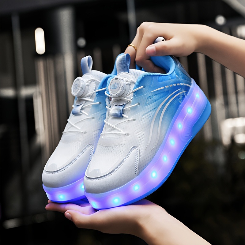 led Flashing Children's Roller Skates Wheels Can Be轮滑鞋