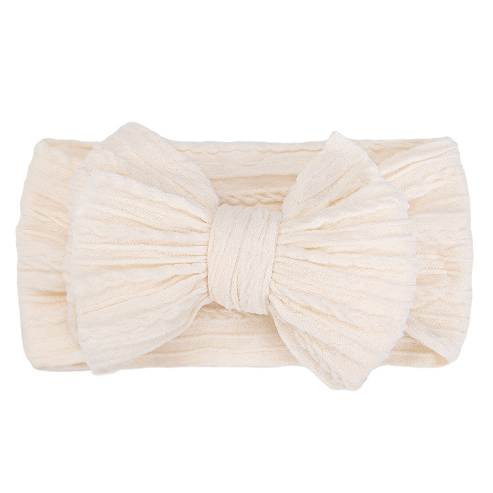 Europea y americana nueva banda de pelo de los niños bebé nylon elástico jacquard diadema bebé oversized cáñamo patrón arco pelo accesorios
