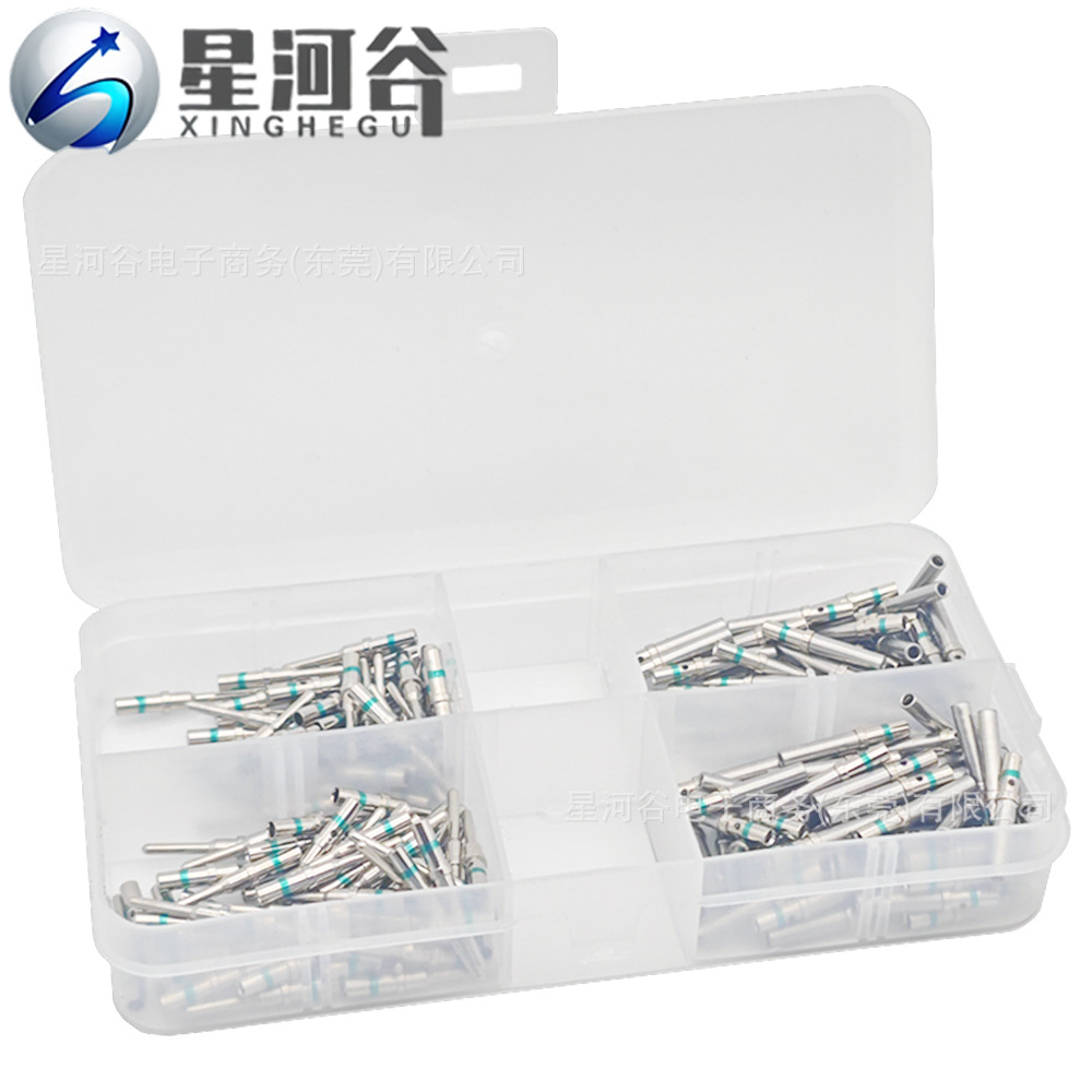 跨境200PCS盒装 DT德驰型汽车连接器插针公母压接端子线束接插件