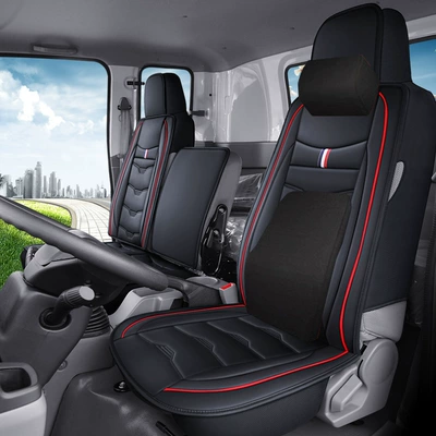 Universal seat cover and Heavy-Duty Trucks Like Faw Howo - black-memory-version-a-set-of-three-person-passenger-seats