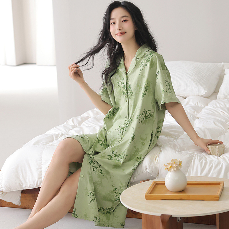 Women's Nightdress Summer 2025 New Cotton Short Sleeve Sexy Women's Summer Naughty Pregnant Women's Pajamas Summer