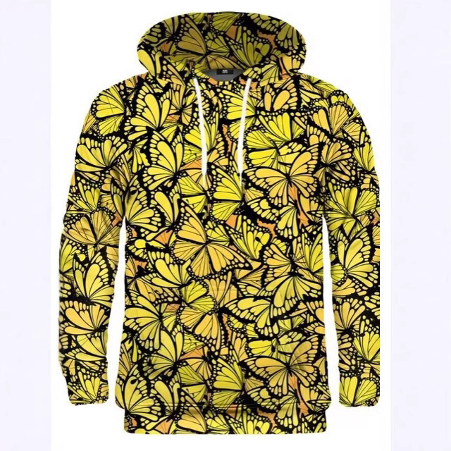 Autumn and winter cross-border explosions fashion yellow duckling 3D digital printing cute pattern casual hooded sweater
