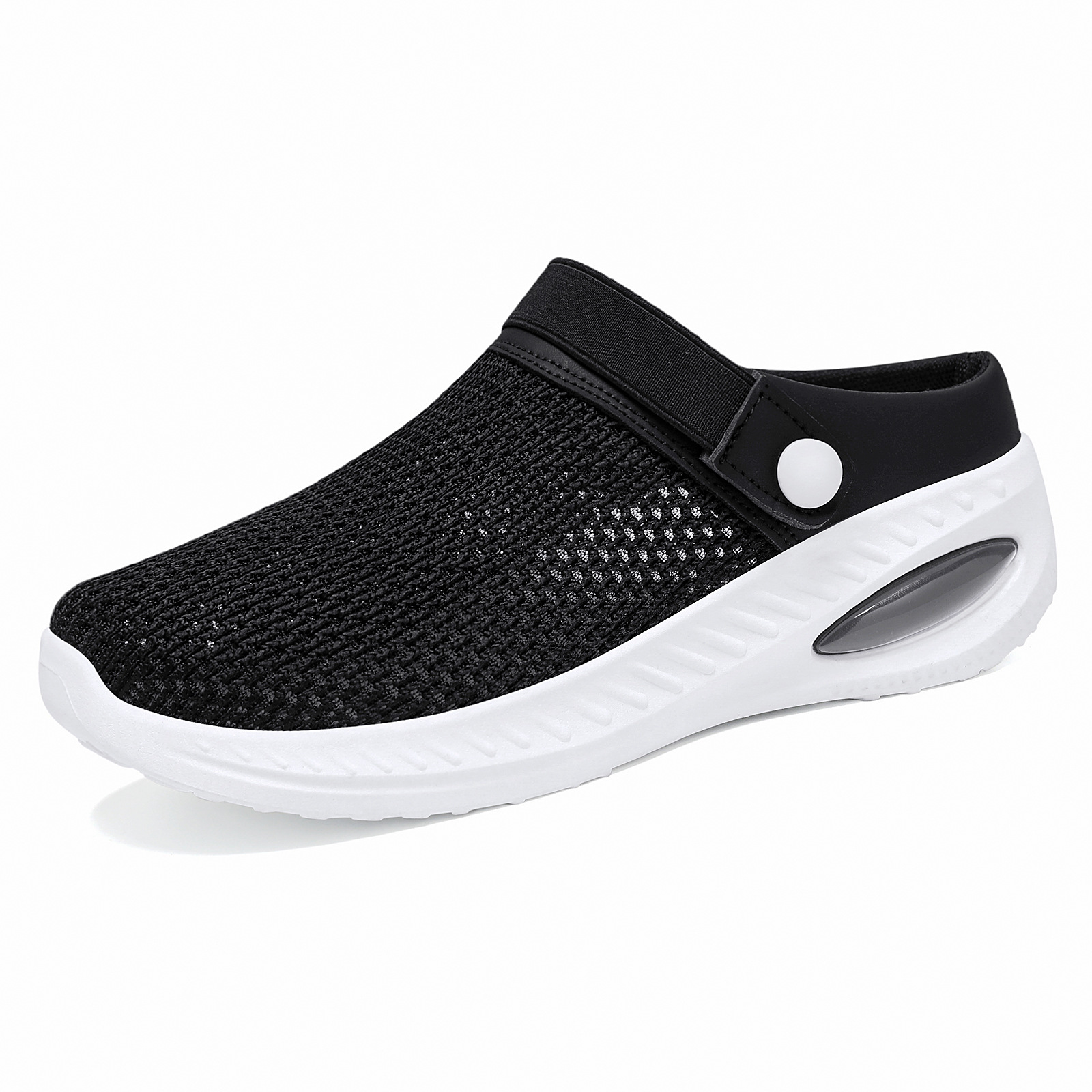 Zapatos mujer verano nuevo estilo zapatillas casuales Flying Weaving transpirable transpirable zapatos de mujer zapatos de mujer medio arrastrados zapatos perezosos mujer