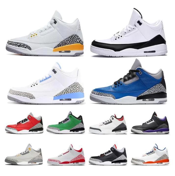 Cross-Border Export 3Rd Generation Basketball Shoes North Carolina Blue Flame Lightning Air Cushion Men's and Women's Sports Shoes Aj 36-46