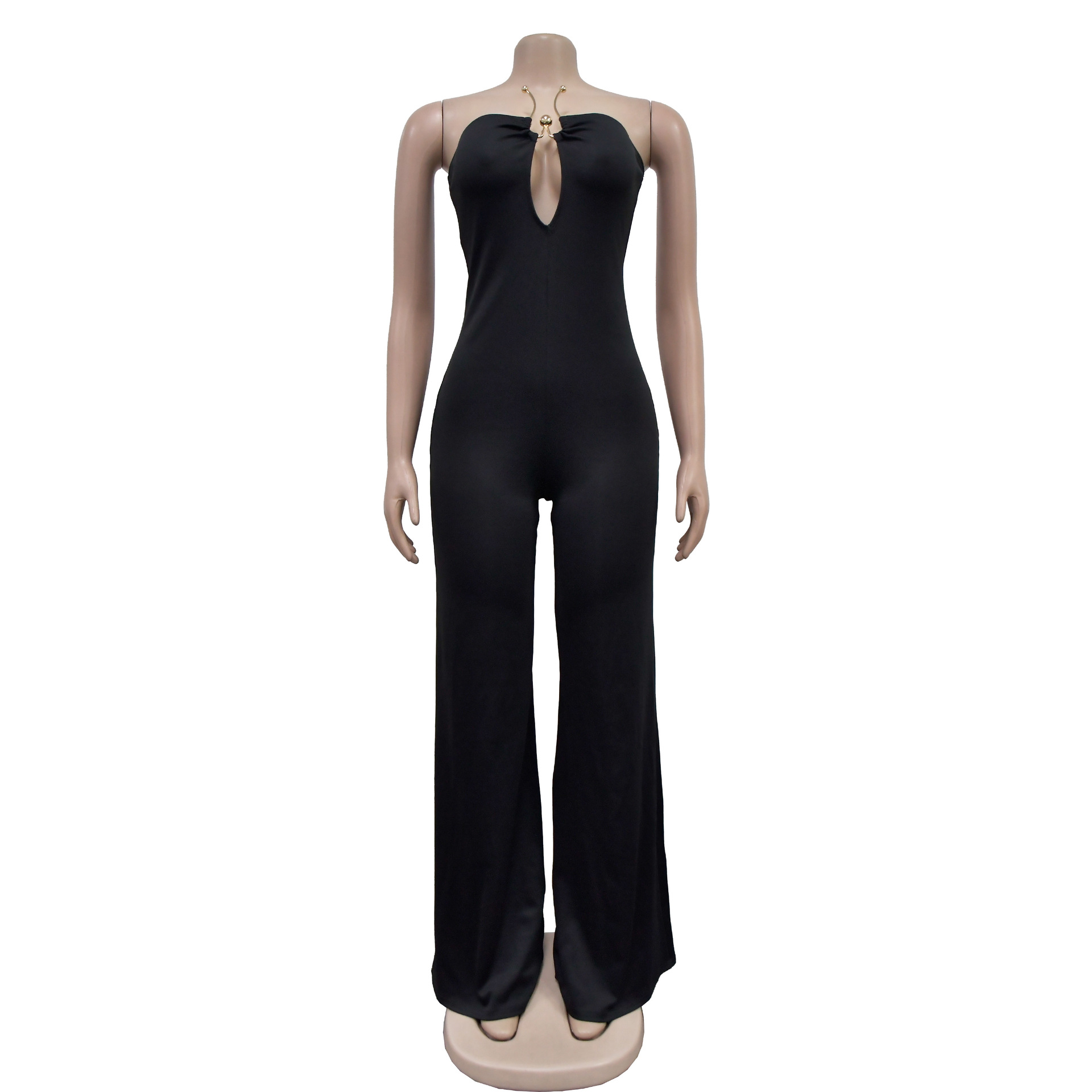 Women's Holiday Daily Bodysuits Sexy Streetwear Solid Color Full Length Jumpsuits display picture 5