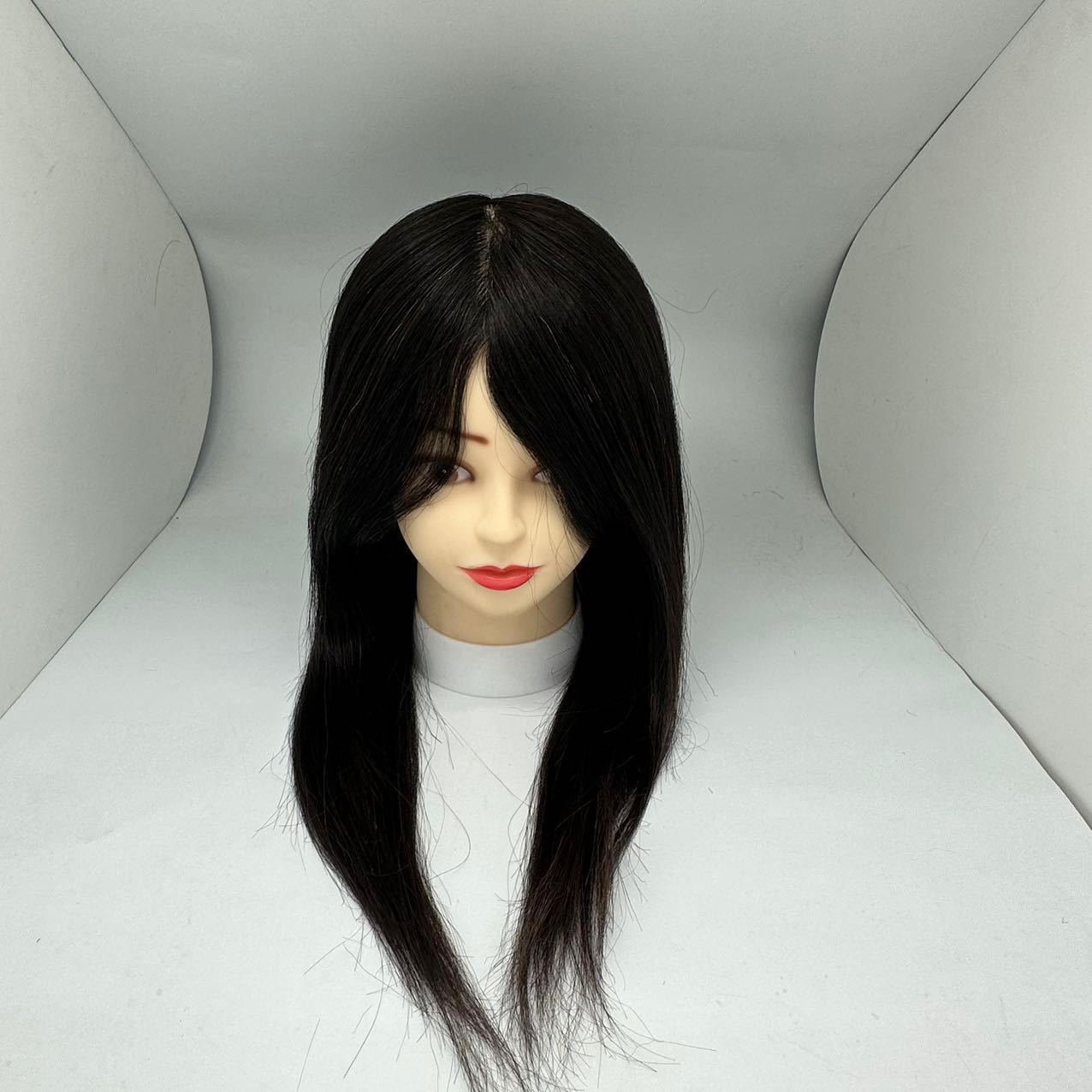 Perruca de cabello verdadero modelo de cabeza de entrenamiento de cabello trenzado modelo de cabeza de entrenamiento de cabello de cabello verdadero modelo de cabeza de corte de soplado