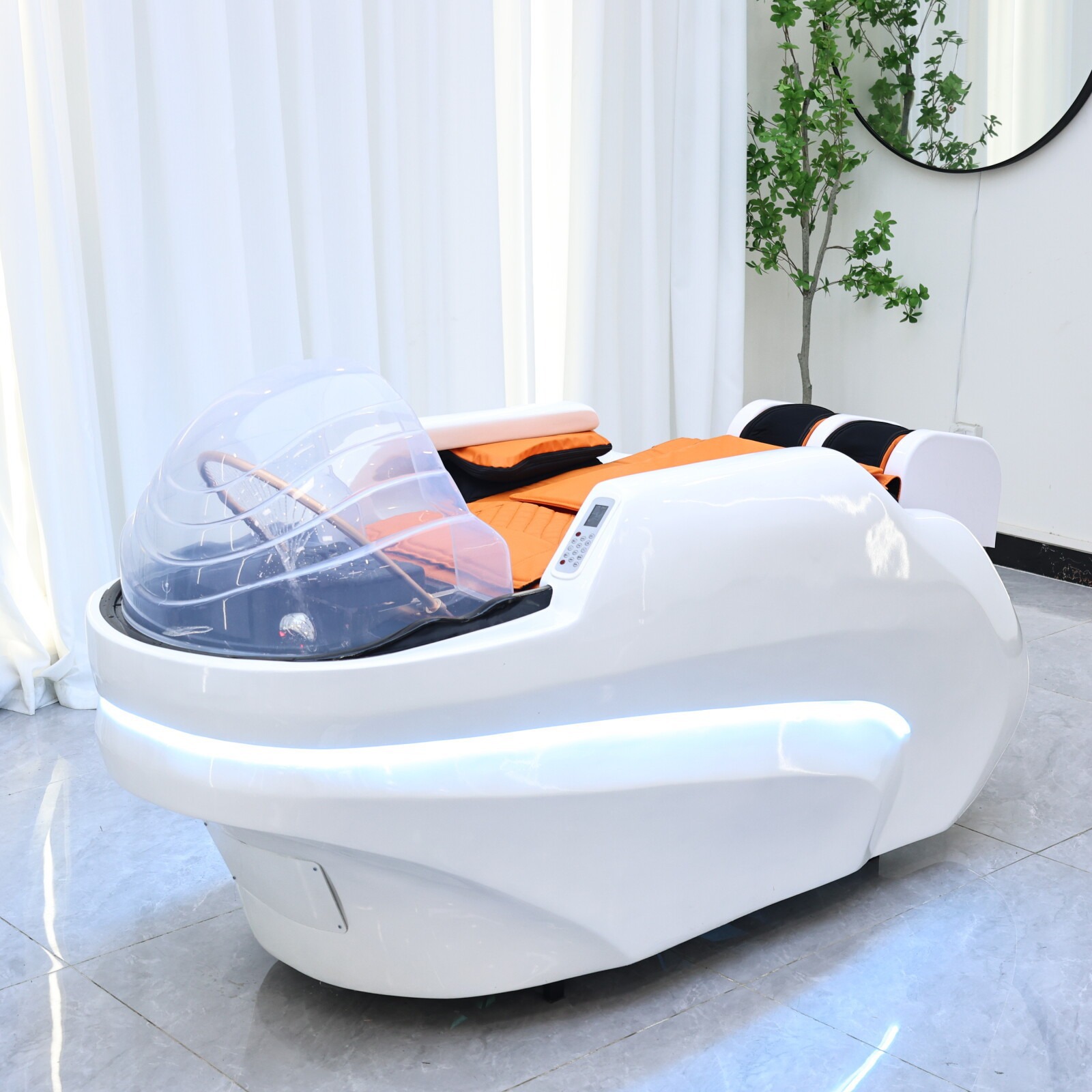 Nuevo tipo de masaje eléctrico inteligente totalmente automático lavabo de cabello de alta calidad barbería salón de cabello cama de tratamiento de cabello especial de circulación de agua image 5
