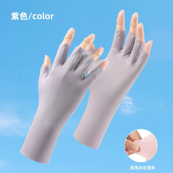 Purple, fingerless