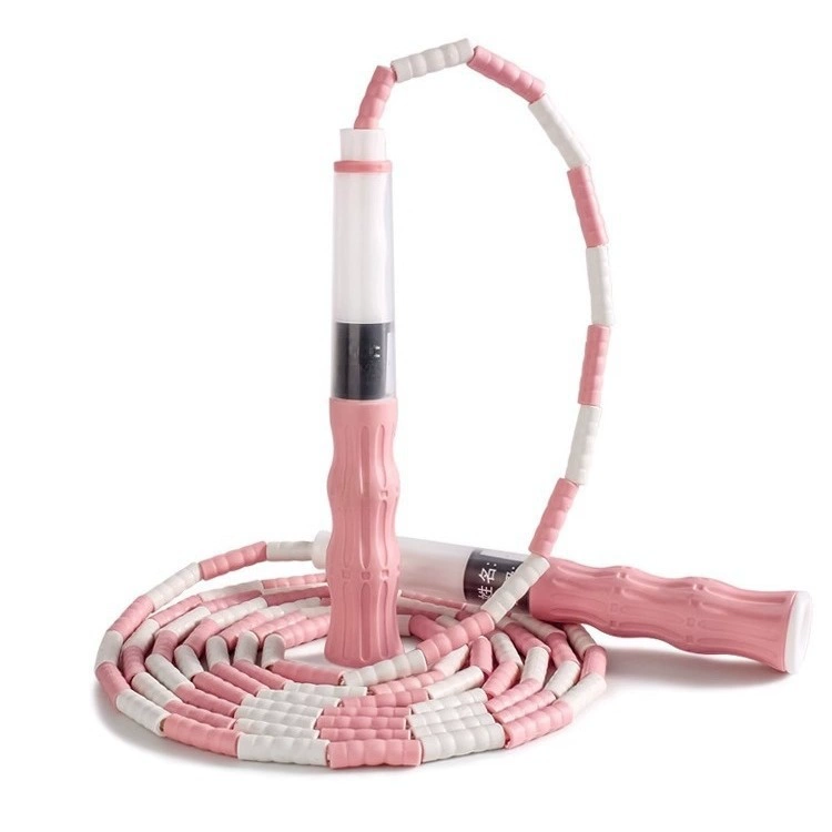 Children's bamboo jump rope special sports goods for primary school students medium size adjustable jump rope can be written wholesale