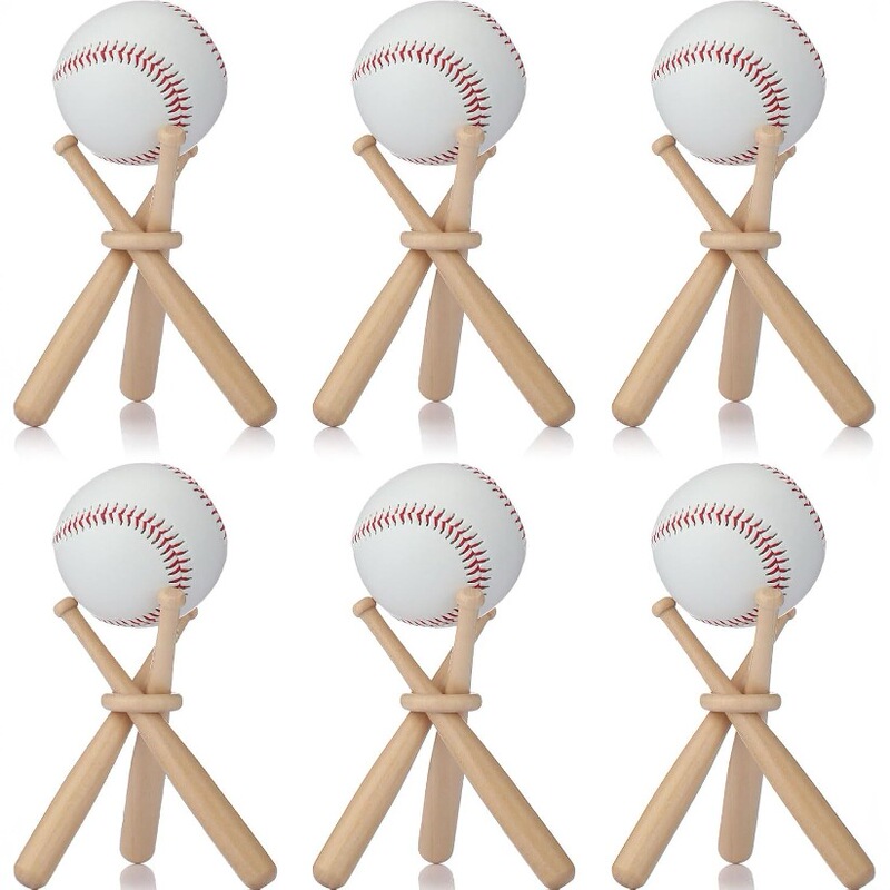 Cross-Border 6-Piece Set of Mini 15cm Wooden Baseball Bat Tripod Stand Baseball Holder Tripod Stand Cross-Border 6-Piece Set of Mini 15cm Wooden Baseball Bat Tripod Stand Baseball Holder Tripod Stand