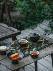 批發萬仟堂旅行茶具快客杯便攜隨身露營茶具套裝便攜式旅行茶具蓬