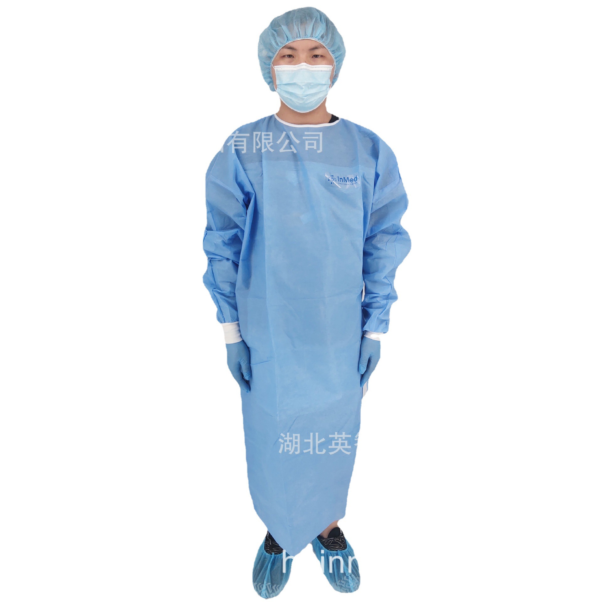 白名单工厂现货医护SMS手术衣长袍 CE/ISO美标level1/2反穿隔离服