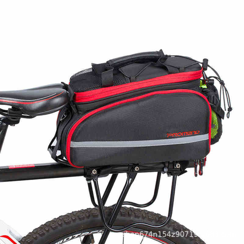 Promend bolsa de bicicleta bolsa de transporte bicicleta de montaña de gran capacidad estante bolsa de cola cubierta de la lluvia bicicleta de montaña equipo de equitación